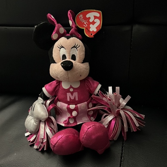Disney TY Sparkle Beanie Buddies 8" - Minnie Mouse Cheerleader. New with tag. - Picture 2 of 7